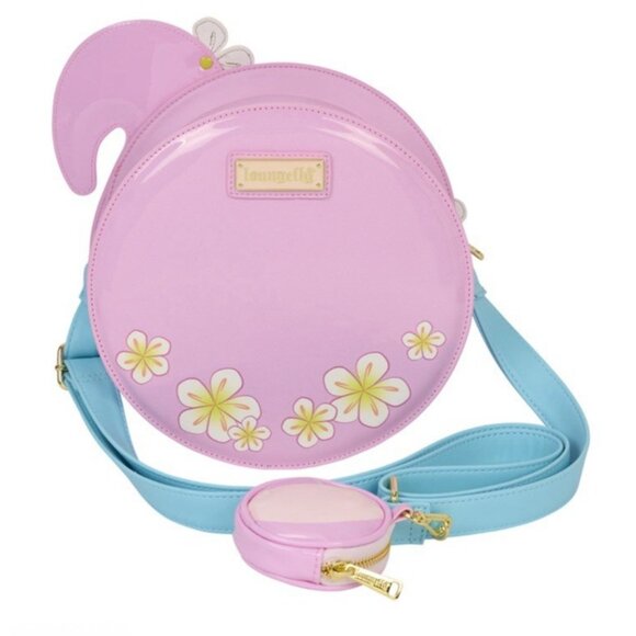 Loungefly Flamingo Pool Float Figural Crossbody Bag W Coin Purse NWT - Picture 3 of 5